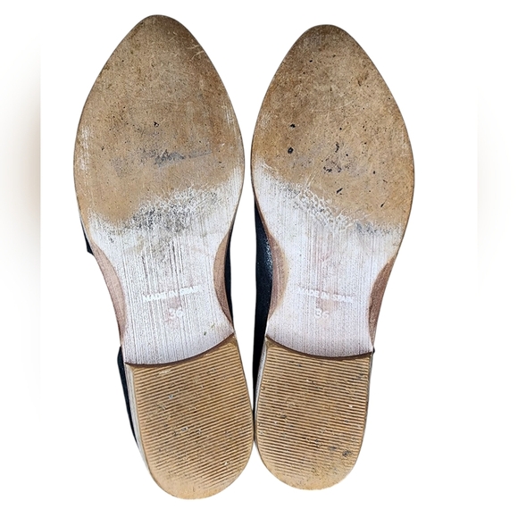 FREE PEOPLE Royale Flat metallic silver/black, size 36/5.5-6, boho chic - Picture 8 of 10